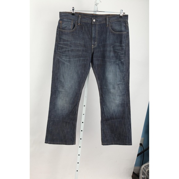 Levi's 527 Jeans Mens 38x34 Blue Boot Cut Denim Dark Wash Zip Fly 100% Cotton - Picture 2 of 16